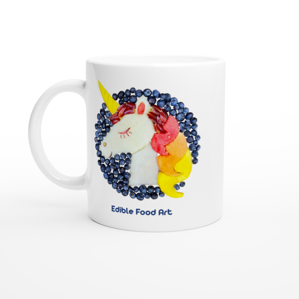 White Ceramic Mug (11oz / 325ml) • Unicorn